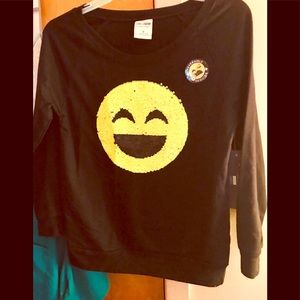 CUTE Emoji One Reversible Sequins Shirt